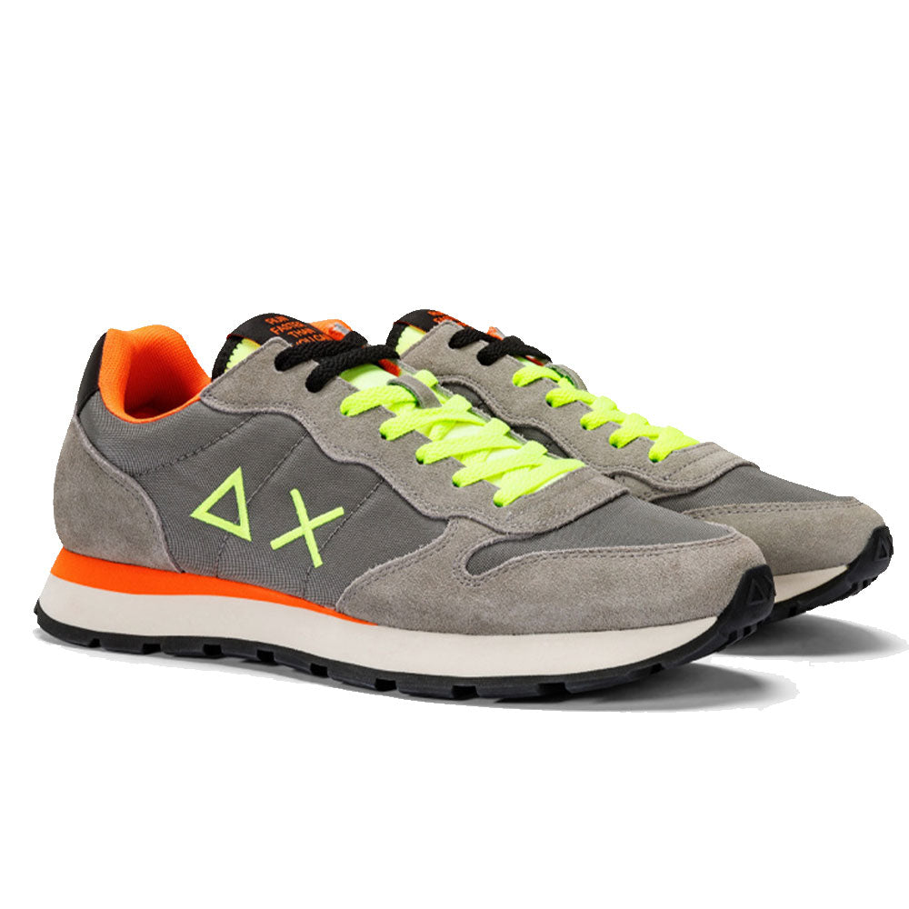 Scarpe Uomo Sun68 Sneakers Tom Solid Fluo Grigio Medio