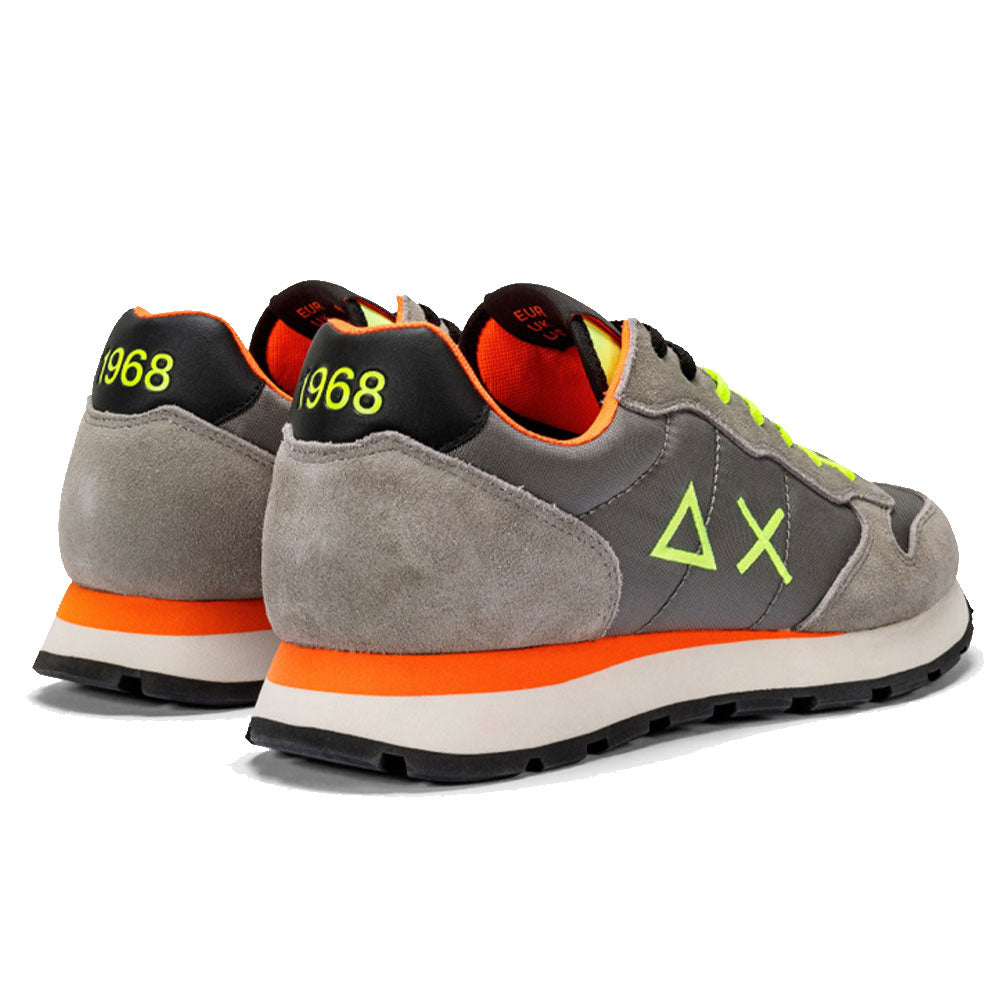 Scarpe Uomo Sun68 Sneakers Tom Solid Fluo Grigio Medio