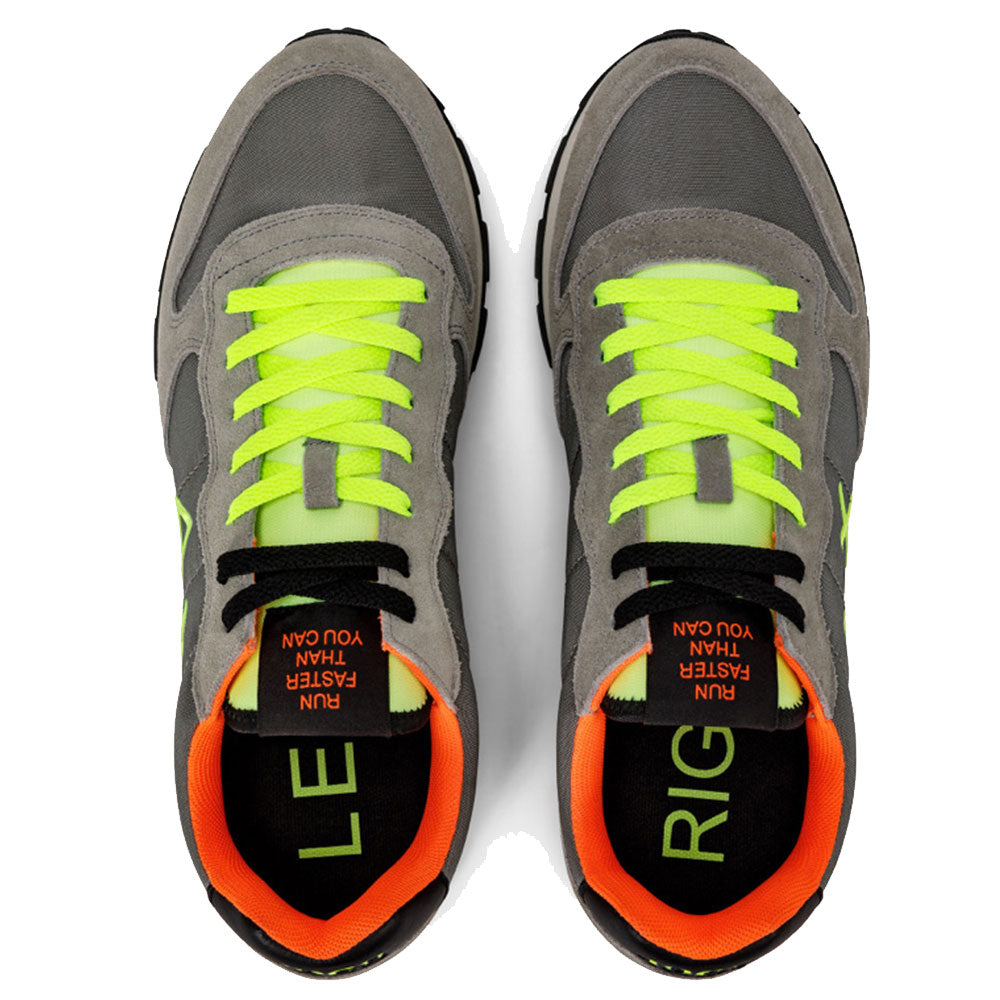 Scarpe Uomo Sun68 Sneakers Tom Solid Fluo Grigio Medio