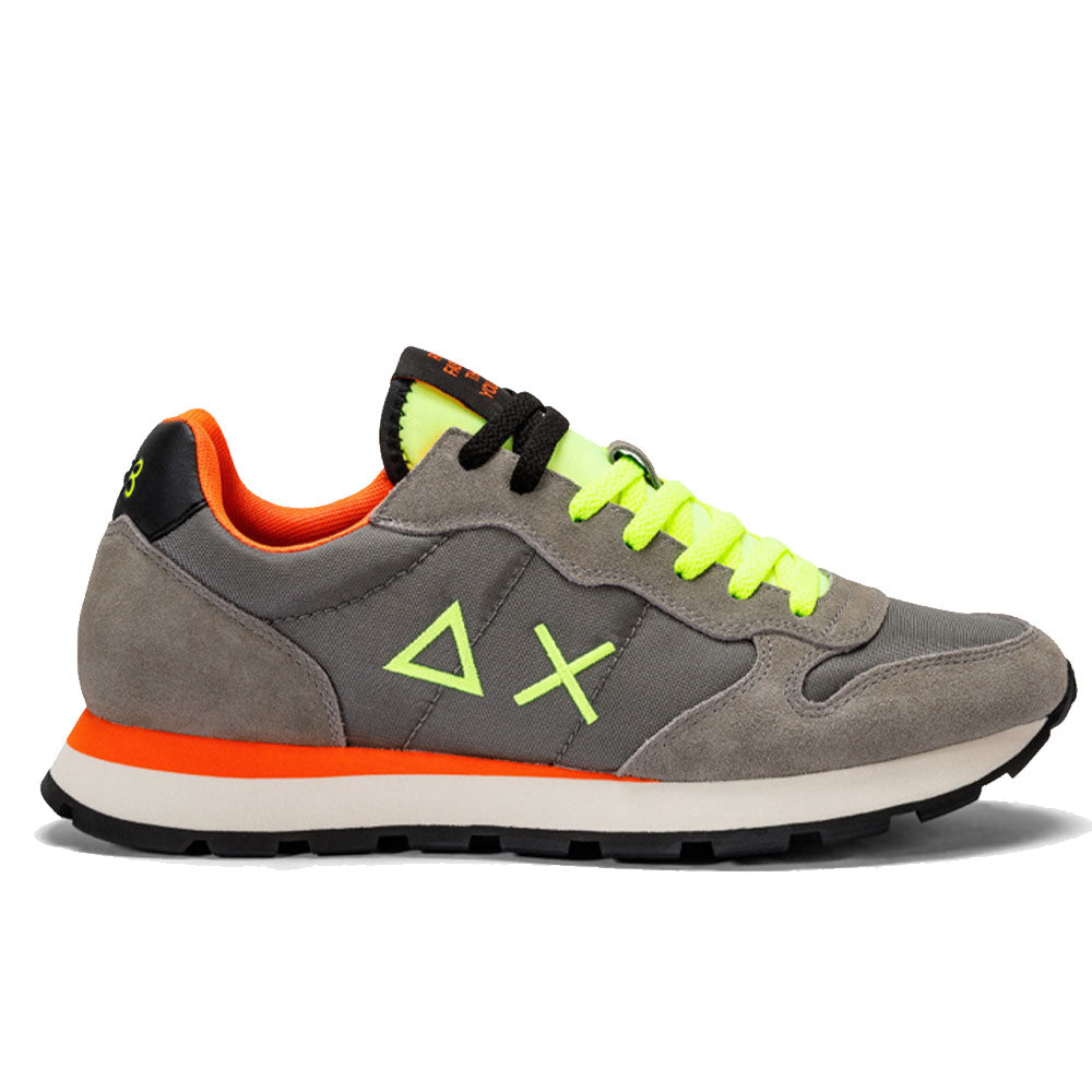 Scarpe Uomo Sun68 Sneakers Tom Solid Fluo Grigio Medio