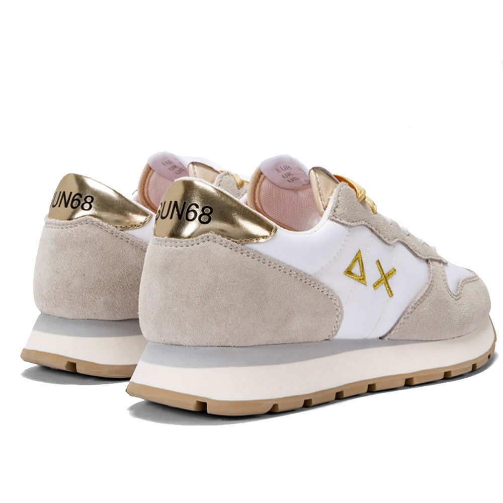 Scarpe Donna Sun68 Sneakers Ally Gold Silver Colore Bianco - Bianco Panna