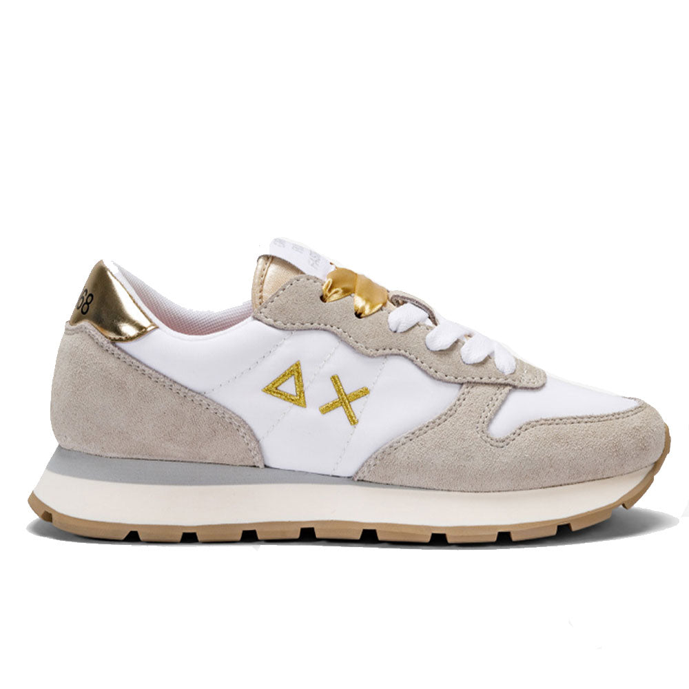 Scarpe Donna Sun68 Sneakers Ally Gold Silver Colore Bianco - Bianco Panna