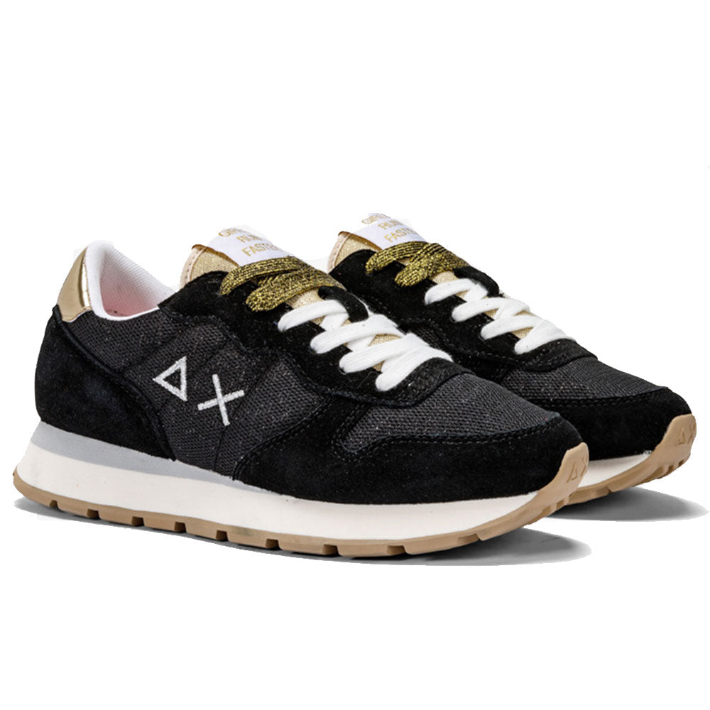 Scarpe Donna Sun68 Sneakers Ally Glitter Textile Colore Nero