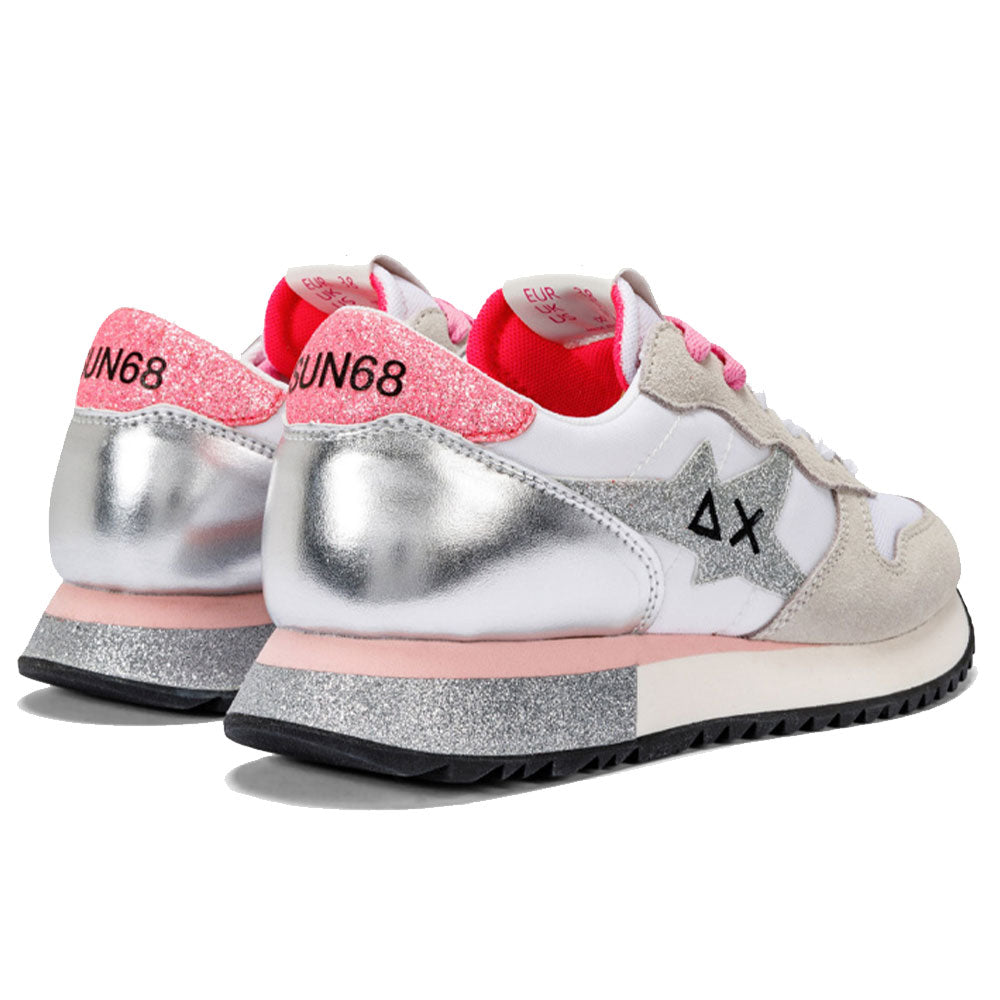 Scarpe Donna Sun68 Sneakers Stargirl Glitter Logo Colore Bianco