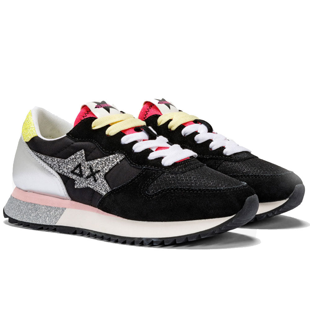 Scarpe Donna Sun68 Sneakers Stargirl Glitter Logo Colore Nero