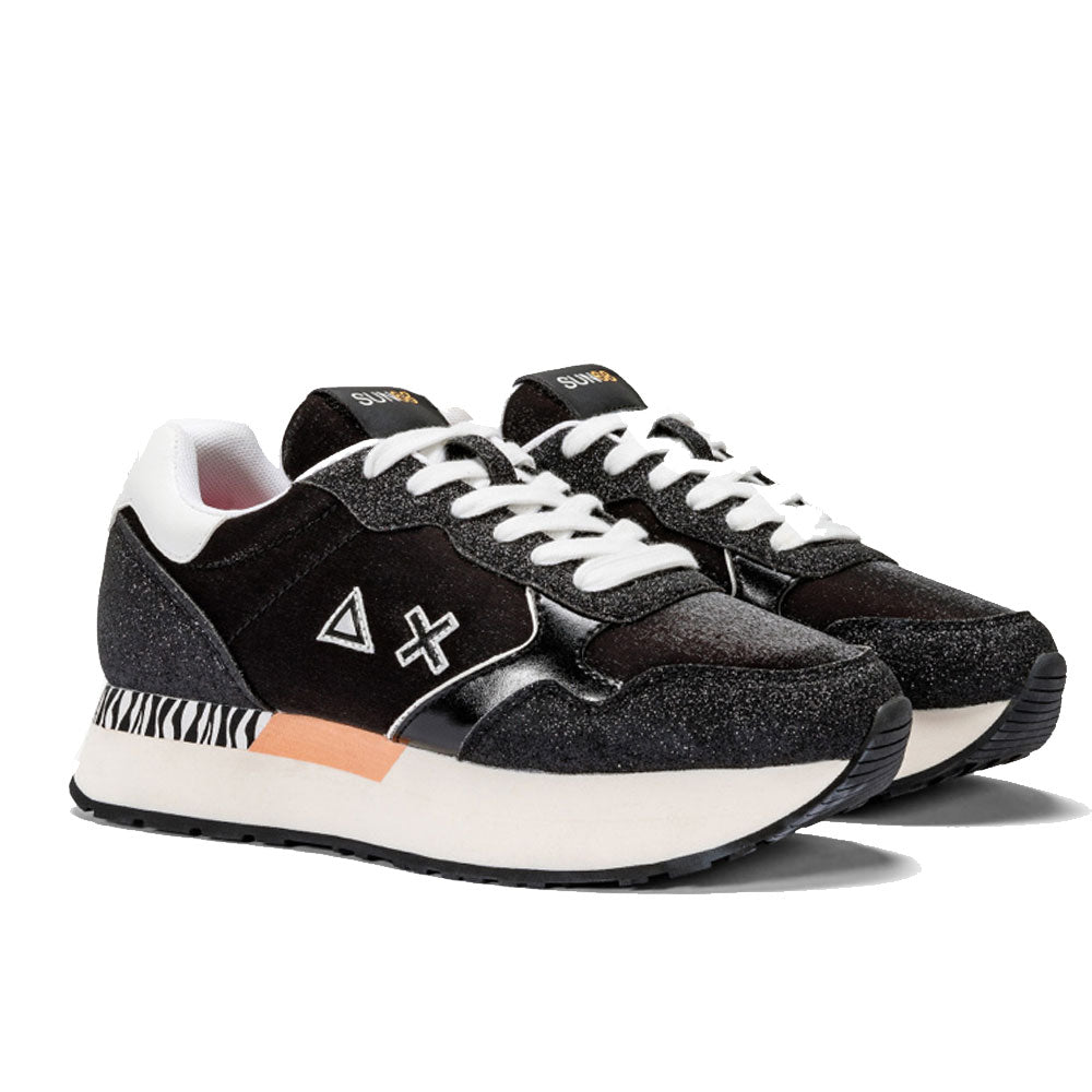 Scarpe Donna Sun68 Sneakers Kelly Glitter Colore Nero