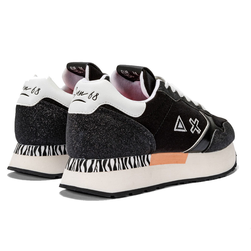 Scarpe Donna Sun68 Sneakers Kelly Glitter Colore Nero