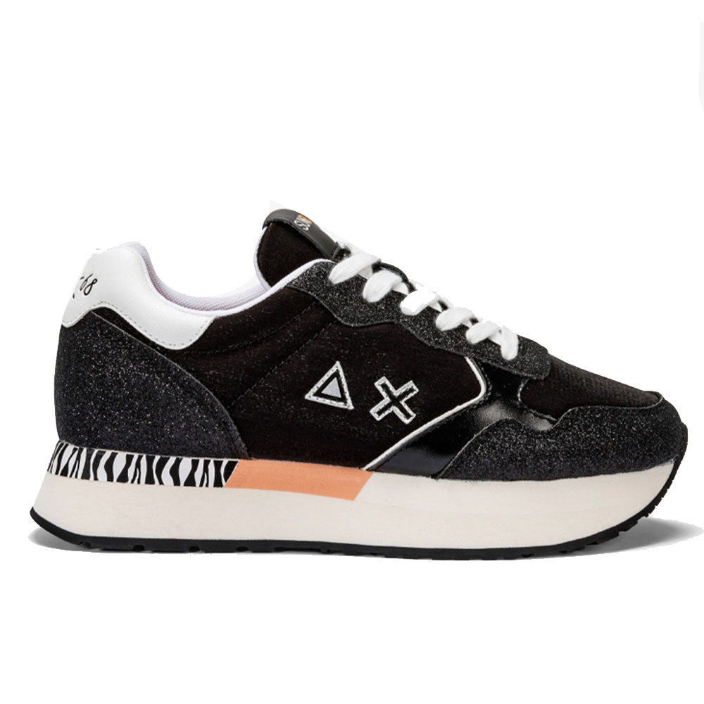 Scarpe Donna Sun68 Sneakers Kelly Glitter Colore Nero