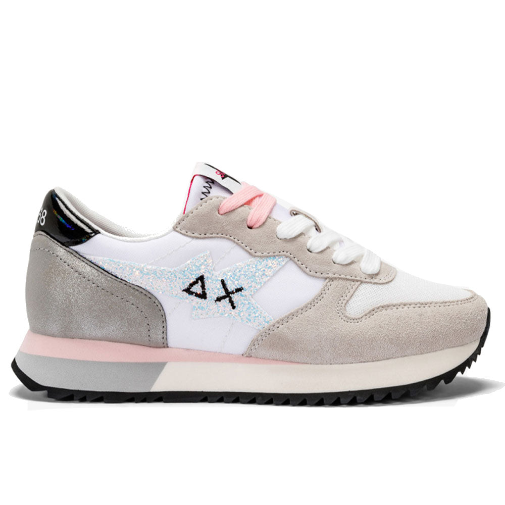 SUN68 Sneaker donna bianca/rosa/nera in pelle SNEAKERS SUN68 Sneaker donna bianca/rosa/nera in pelle SNEAKERS