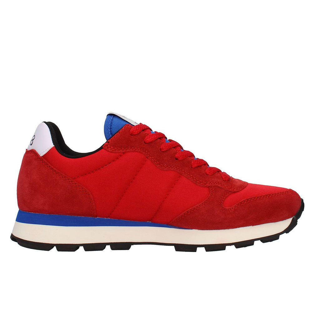 Scarpe Uomo Sun68 Sneakers Tom Solid Nylon Colore Rosso - Z41101