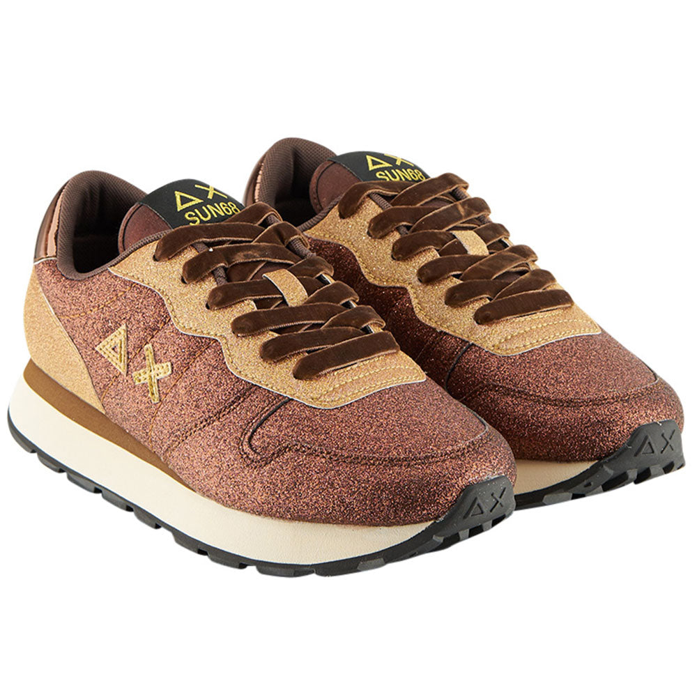 Scarpe Donna Sun68 Sneakers Ally Glitter Colore Volpe