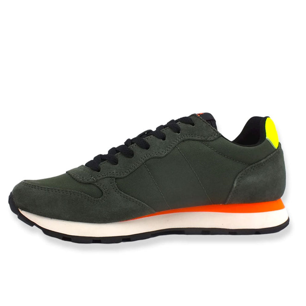 Scarpe Uomo Sun68 Sneakers Tom Fluo Militare Scuro - Z42102