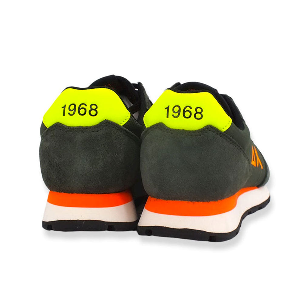 Scarpe Uomo Sun68 Sneakers Tom Fluo Militare Scuro - Z42102