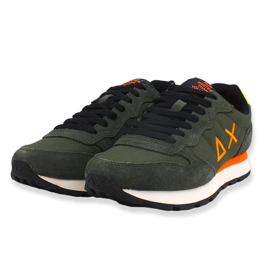 Scarpe Uomo Sun68 Sneakers Tom Fluo Militare Scuro - Z42102
