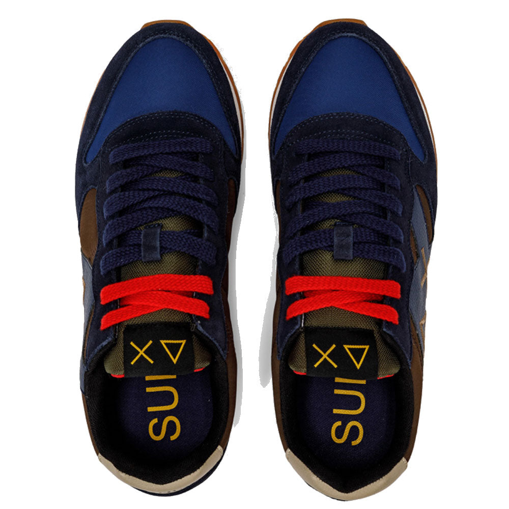 Scarpe Uomo Sun68 Sneakers Jaki Bicolor Marrone - Navy