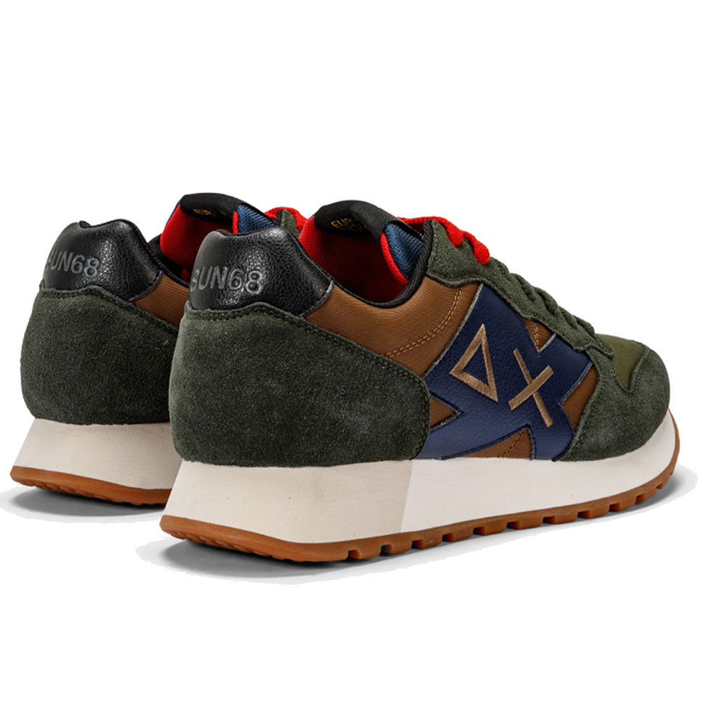 Scarpe Uomo Sun68 Sneakers Jaki Bicolor Volpe - Militare Scuro