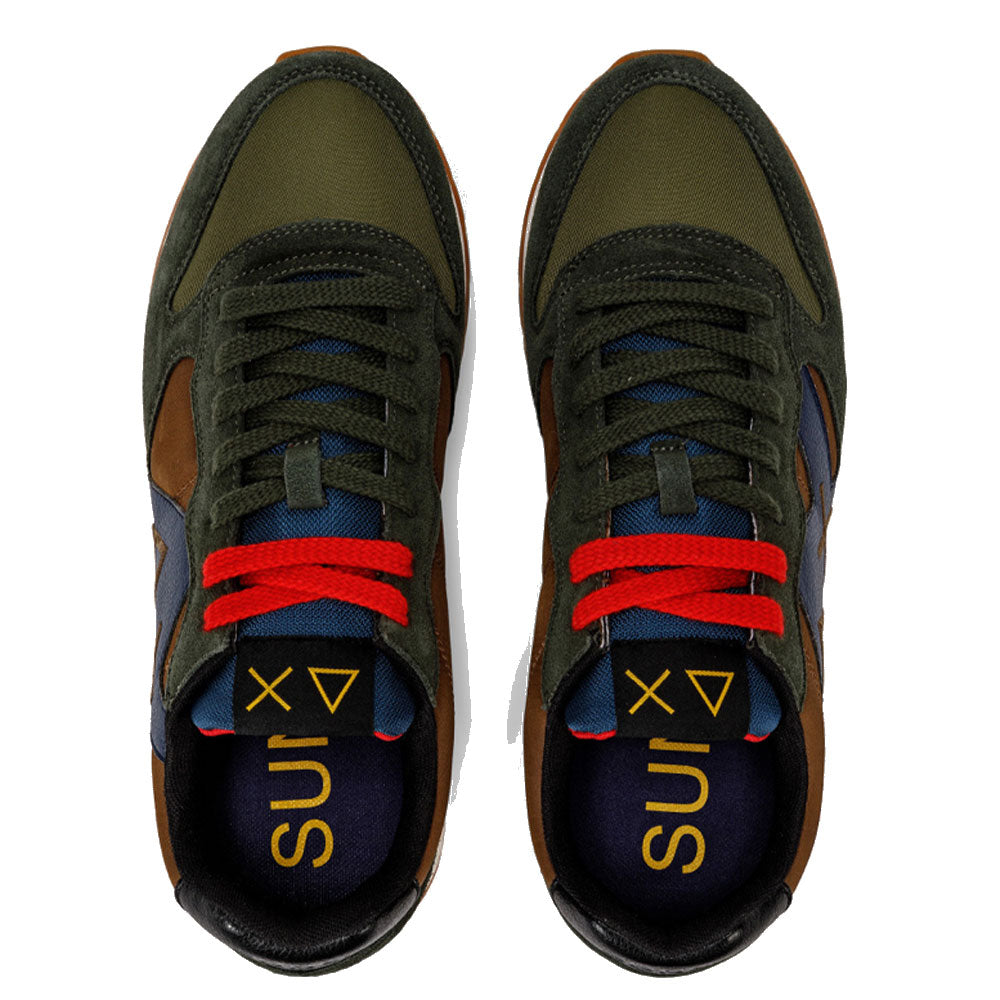 Scarpe Uomo Sun68 Sneakers Jaki Bicolor Volpe - Militare Scuro