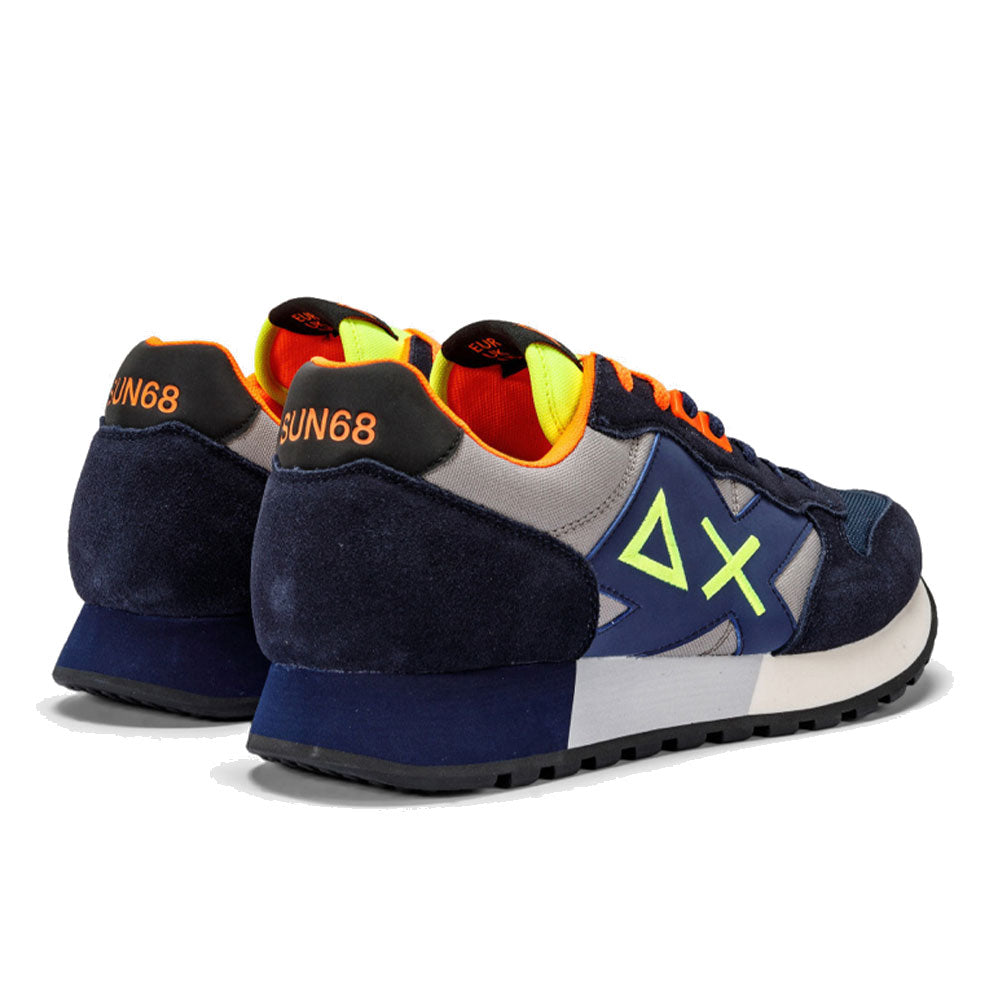 Scarpe Uomo Sun68 Sneakers Jaki Fluo Navy Blue - Grigio Medio