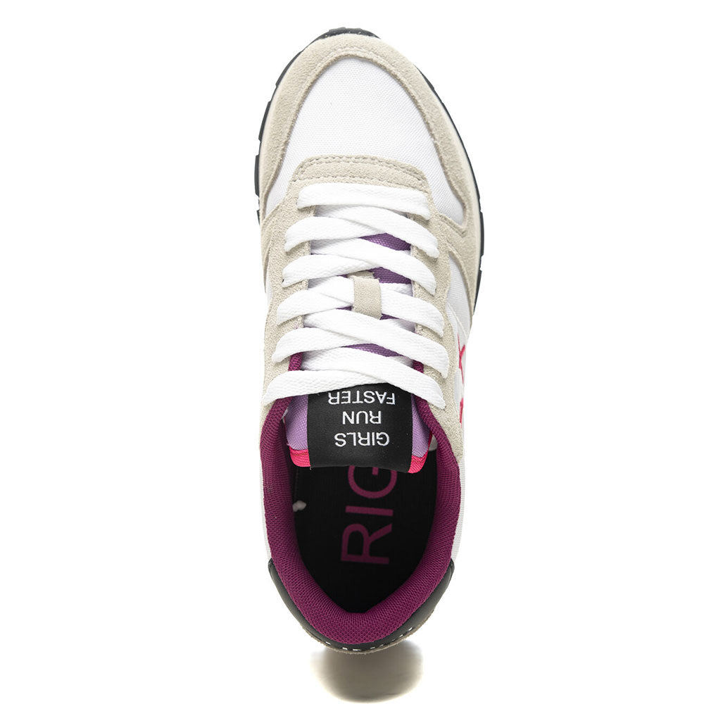 Scarpe Donna Sun68 Sneakers Ally Nylon Solid Colore Bianco