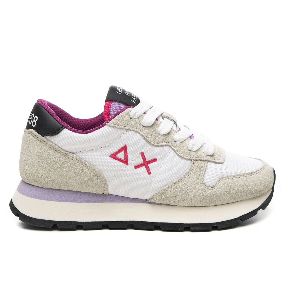 Scarpe Donna Sun68 Sneakers Ally Nylon Solid Colore Bianco