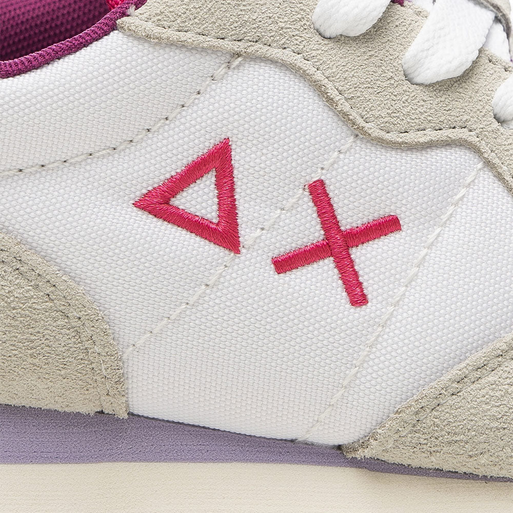 Scarpe Donna Sun68 Sneakers Ally Nylon Solid Colore Bianco