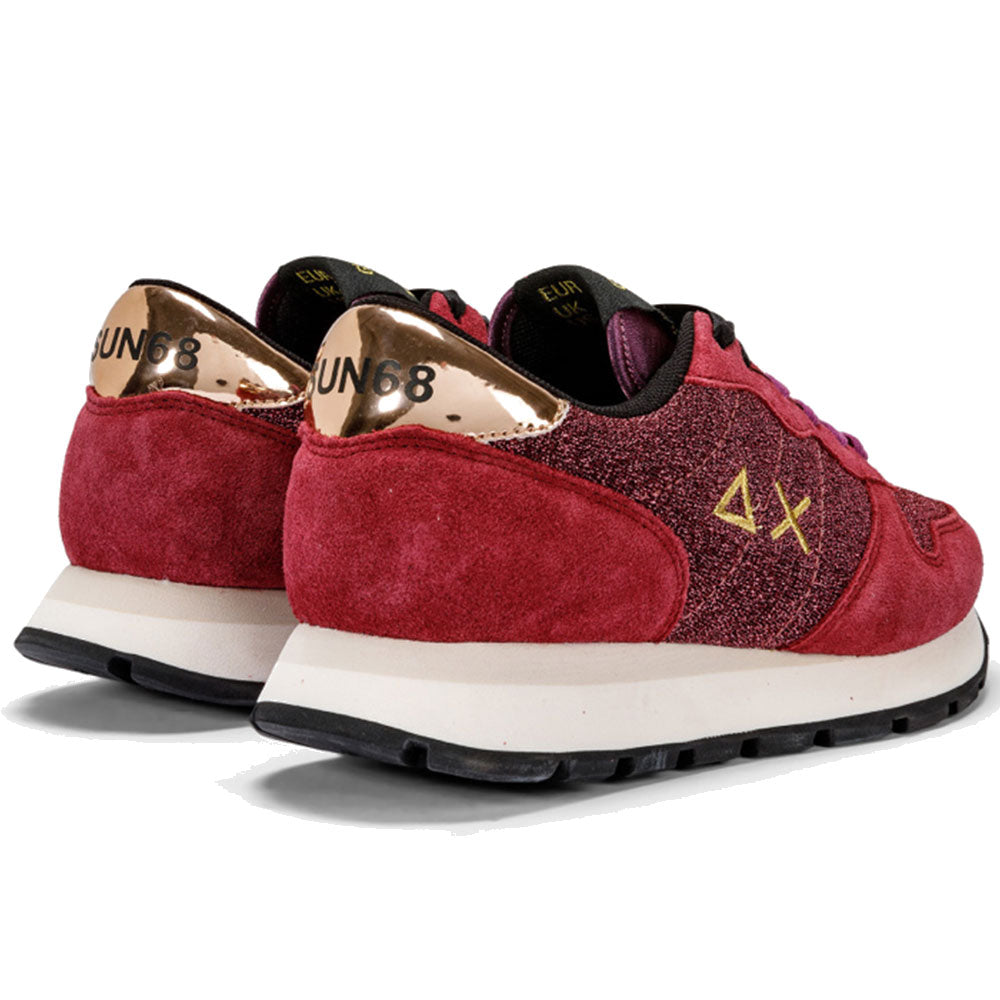 Scarpe Donna Sun68 Sneakers Ally Glitter Colore Prugna - Z42203