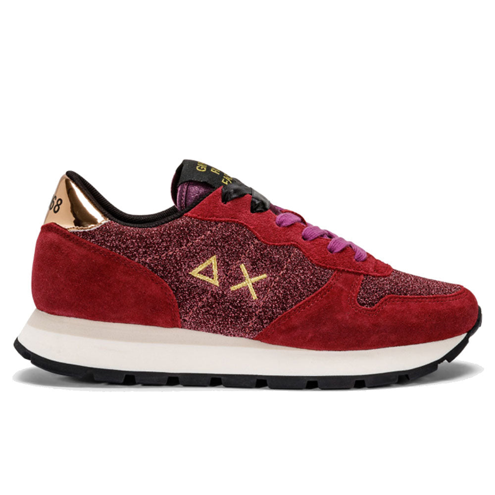 Scarpe Donna Sun68 Sneakers Ally Glitter Colore Prugna - Z42203
