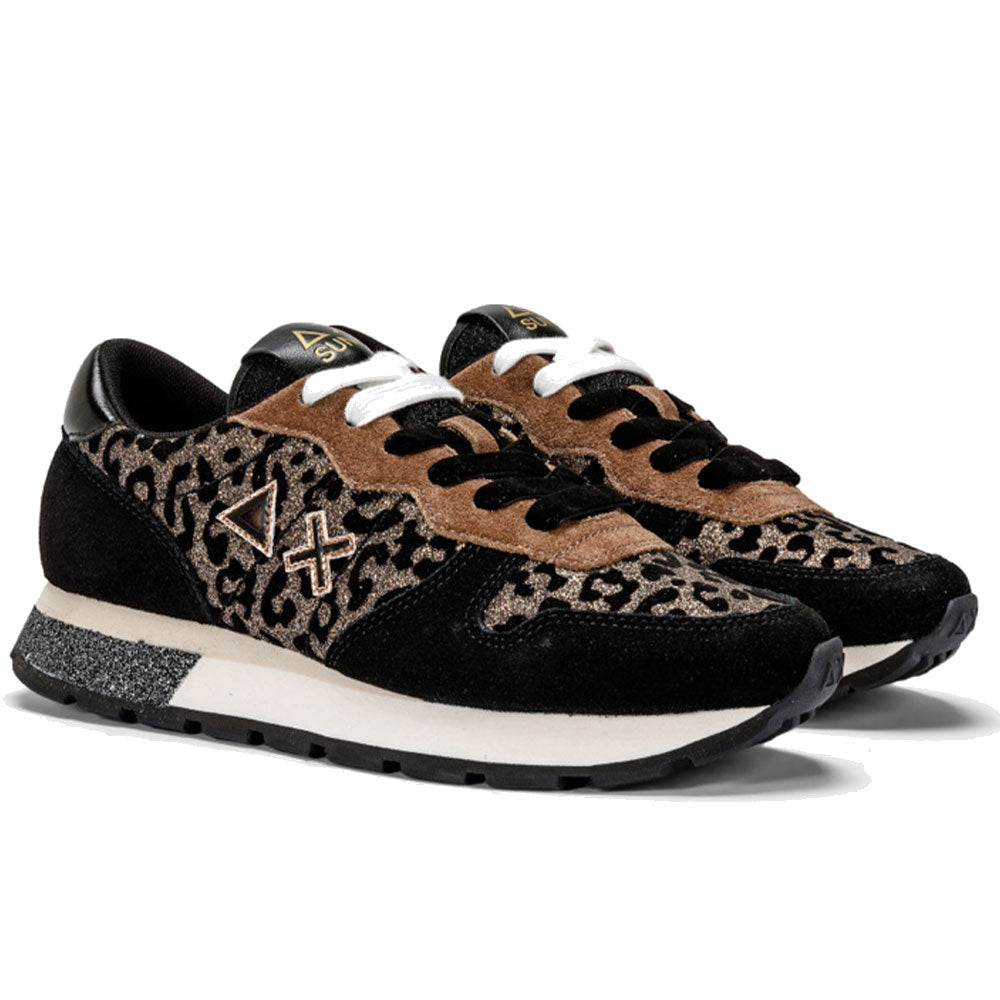 Scarpe Donna Sun68 Sneakers Ally Animalier Colore Oro