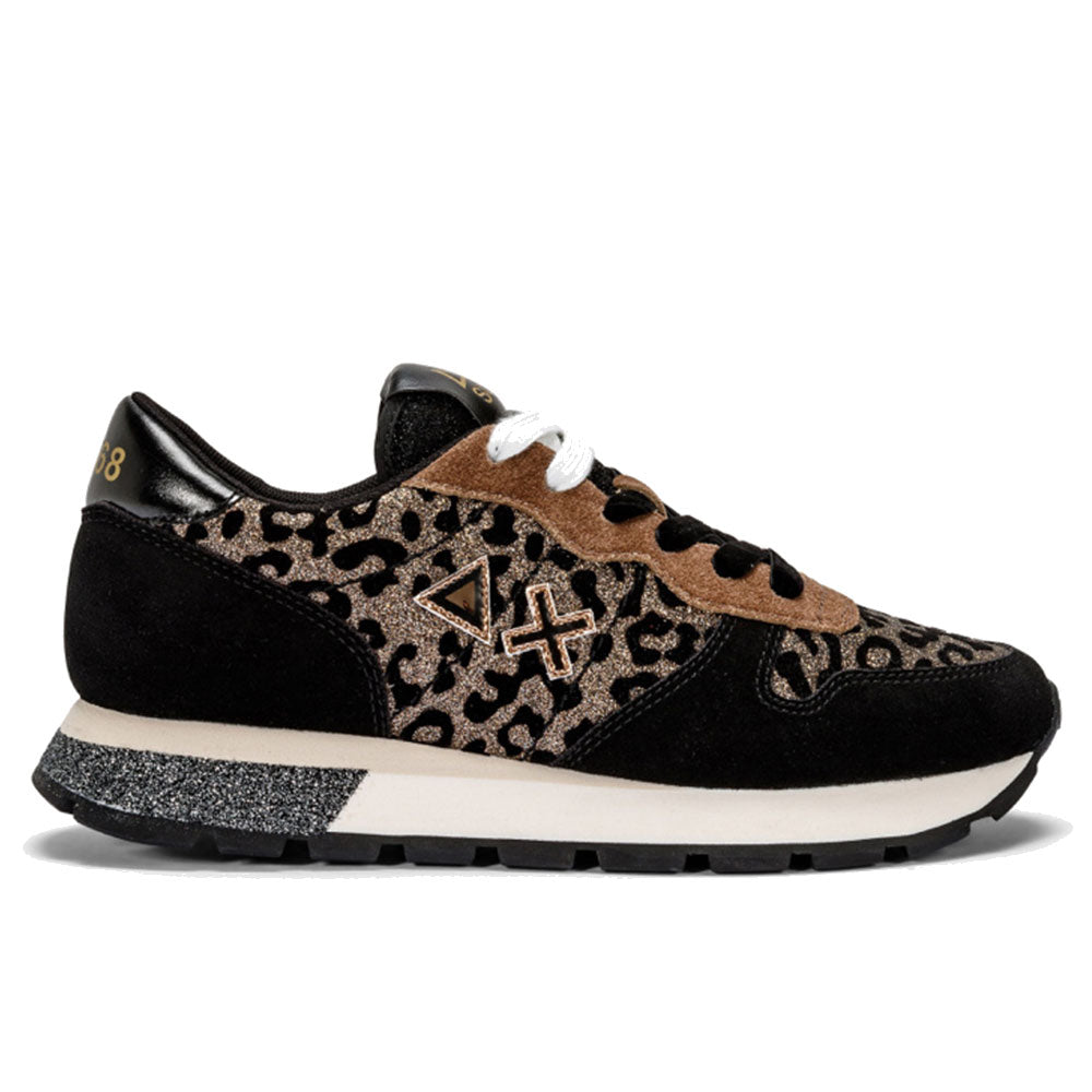 Scarpe Donna Sun68 Sneakers Ally Animalier Colore Oro