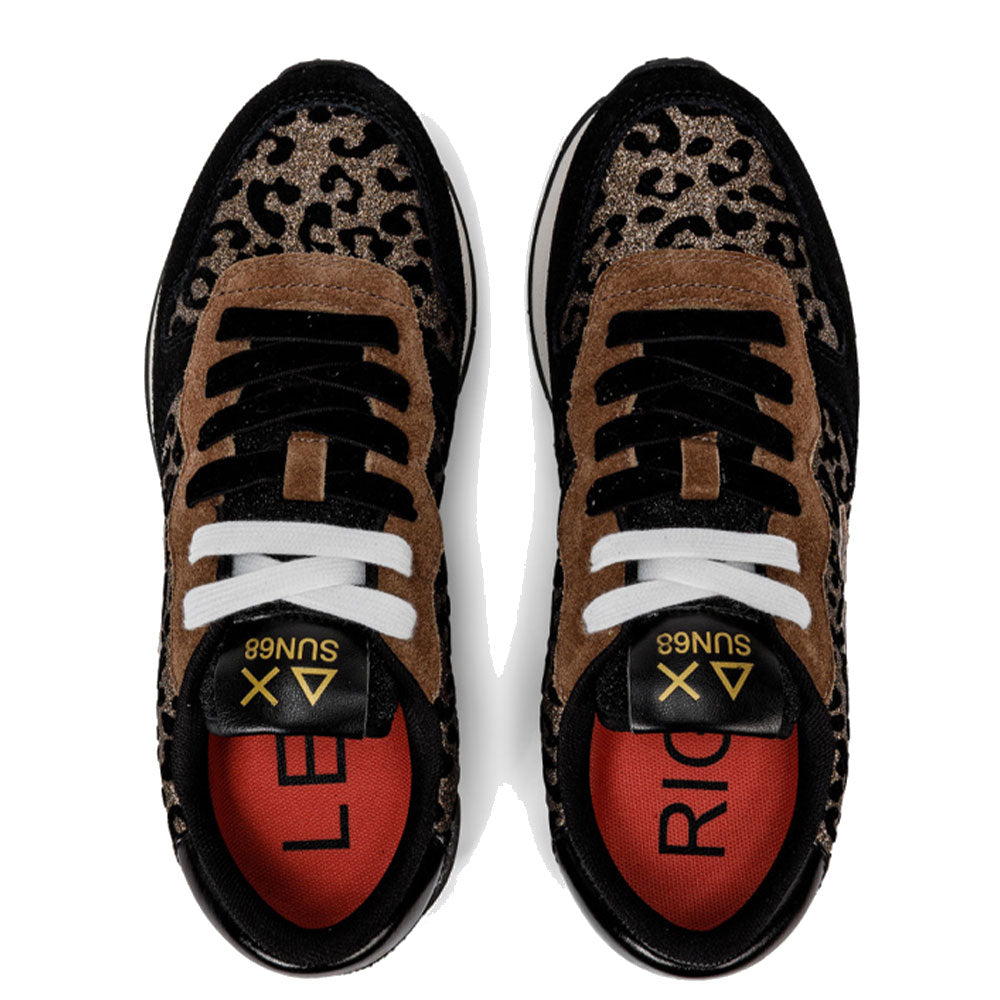 Scarpe Donna Sun68 Sneakers Ally Animalier Colore Oro
