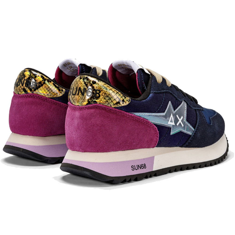 Scarpe Donna Sun68 Sneakers Stargirl Satin Colore Navy Blue