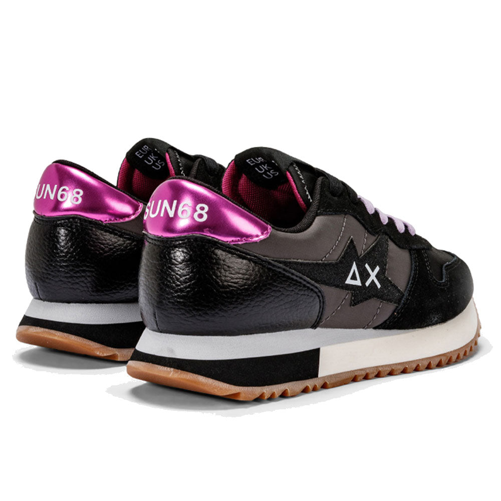Scarpe Donna Sun68 Sneakers Stargirl Nylon Glitter Colore Nero
