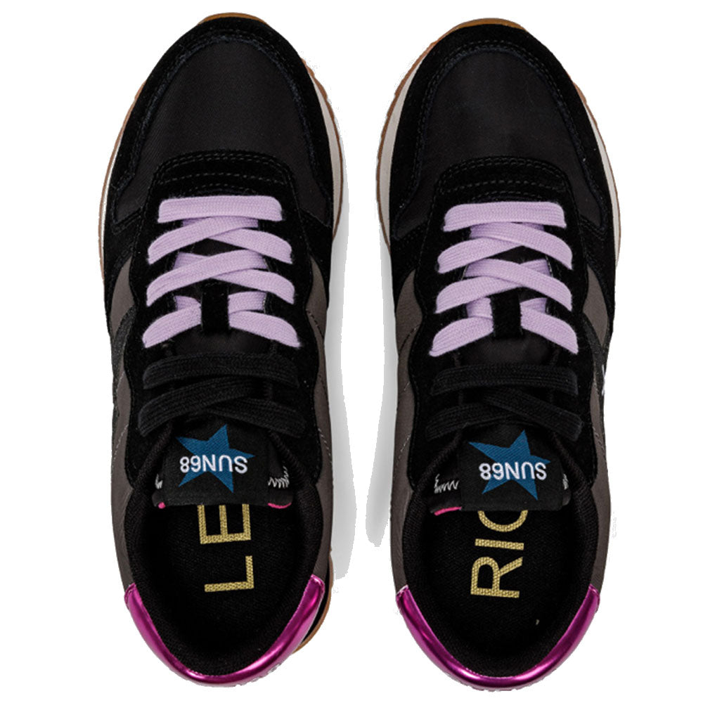 Scarpe Donna Sun68 Sneakers Stargirl Nylon Glitter Colore Nero