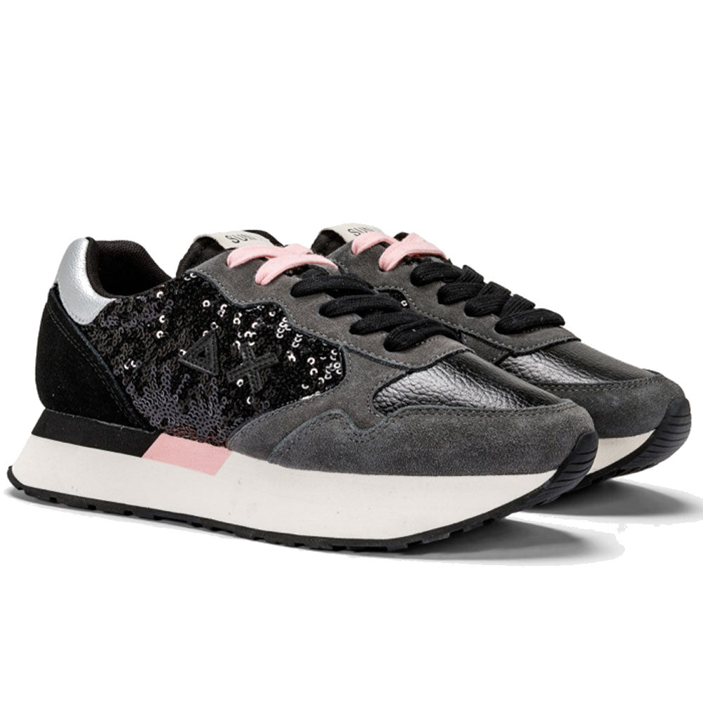 Scarpe Donna Sun68 Sneakers Kelly Paillettes Colore Nero