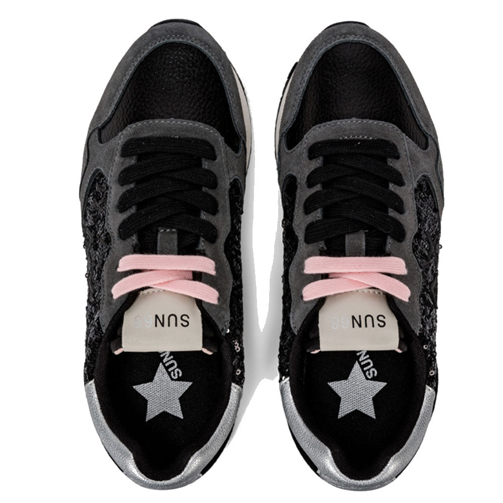 Scarpe Donna Sun68 Sneakers Kelly Paillettes Colore Nero