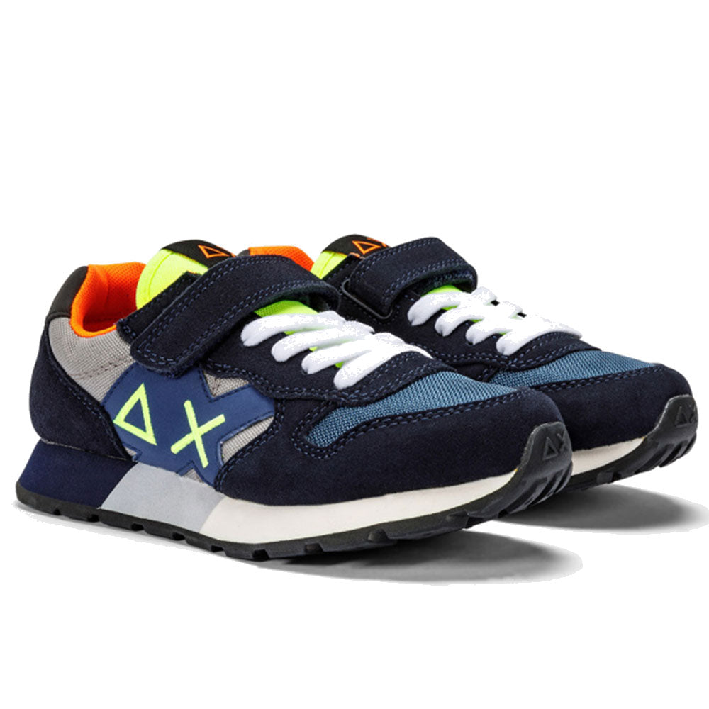 Scarpe SUN 68 Sneakers Boy's Jaki Fluo Kid Colore Navy Blue - Grigio Medio