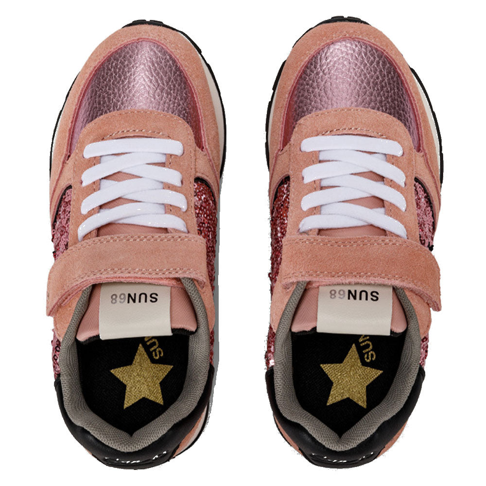 Scarpe SUN68 Sneakers Girl's Kelly Paillettes Kid Colore Rosa