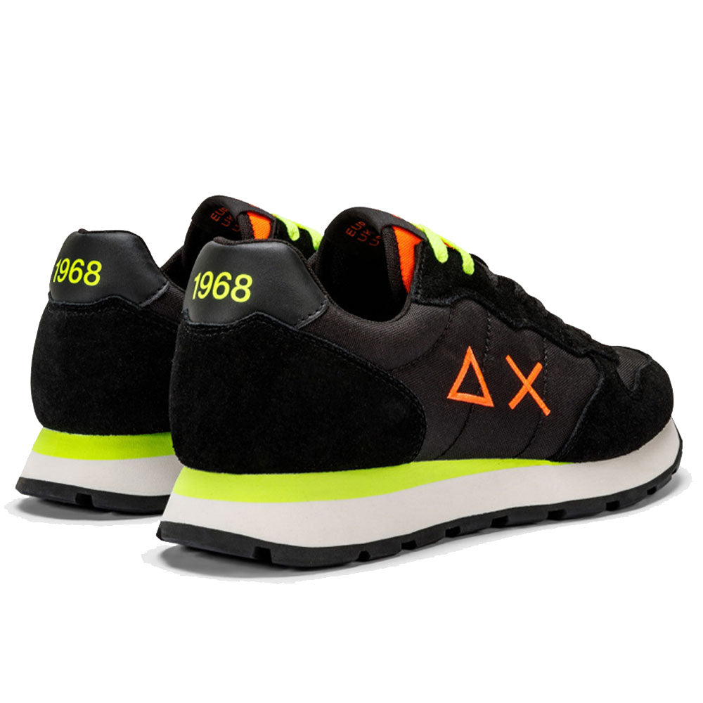 Scarpe Uomo Sun68 Sneakers Tom Fluo Nylon Nero - Z43102
