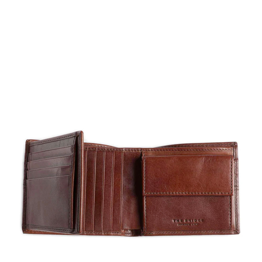 Portafoglio Uomo con Pattina THE BRIDGE in Pelle Marrone