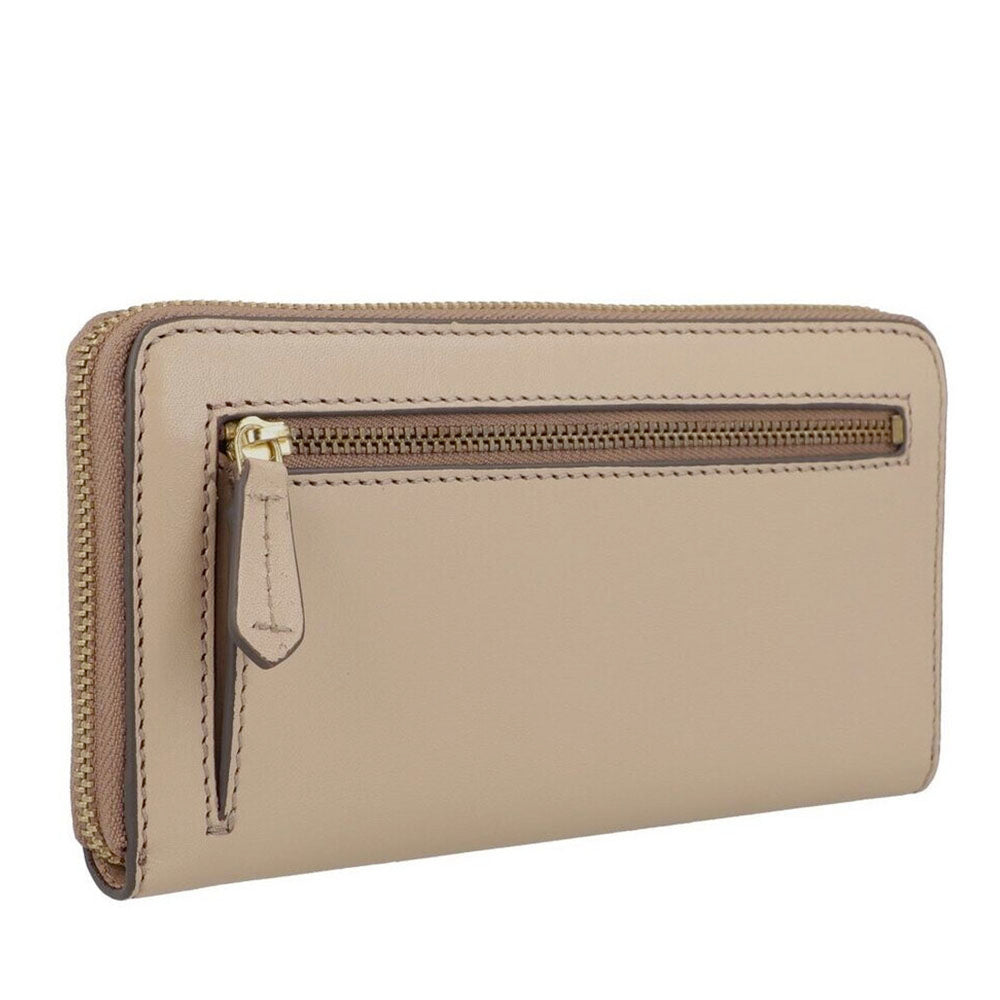Portafoglio Donna Zip Around THE BRIDGE linea Lucrezia in Pelle color Burro