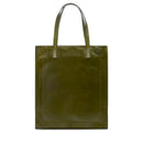 Borsa Donna Shopper Verticale THE BRIDGE linea Mirra in Pelle Verde Maggiorana