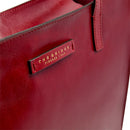Borsa Donna Shopper Verticale THE BRIDGE linea Mirra in Pelle Rosso Mattone