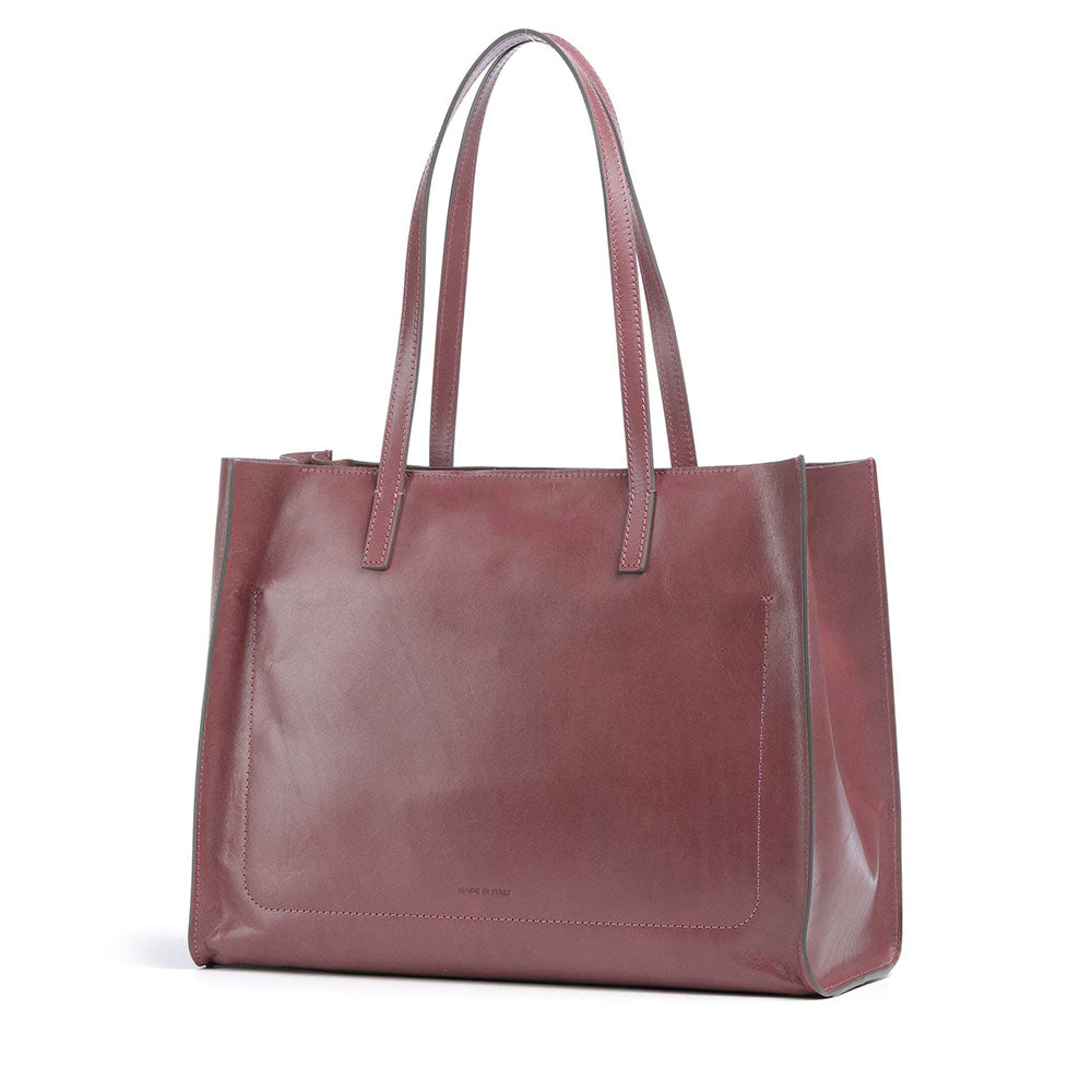Borsa Donna Shopper THE BRIDGE Linea Mirra in Pelle Viola Orchidea