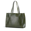 Borsa Donna Shopper THE BRIDGE Linea Mirra in Pelle Verde Maggiorana