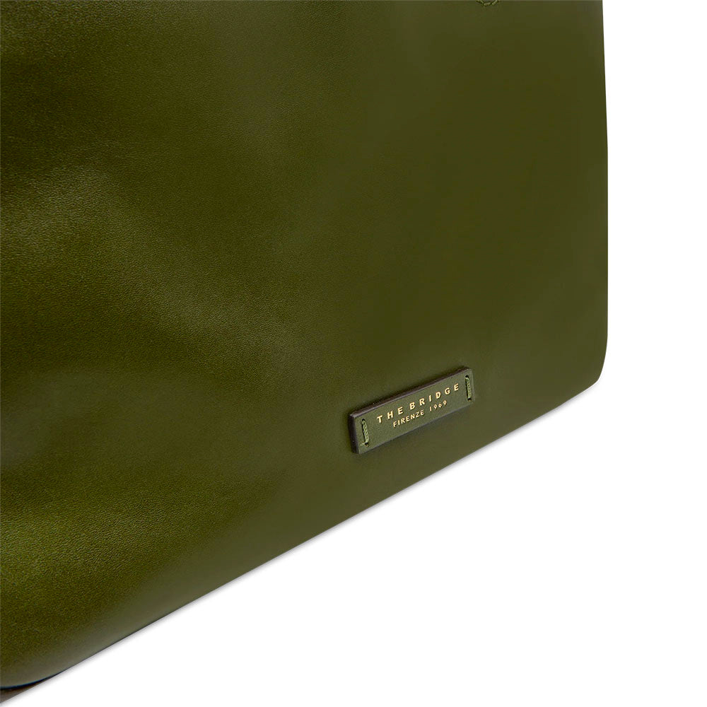 Shopping Bag Donna THE BRIDGE linea Larissa in Pelle Verde Maggiorana