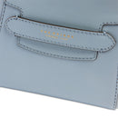 Damen-Henkeltasche THE BRIDGE Modell Lucrezia aus aquablauem Leder