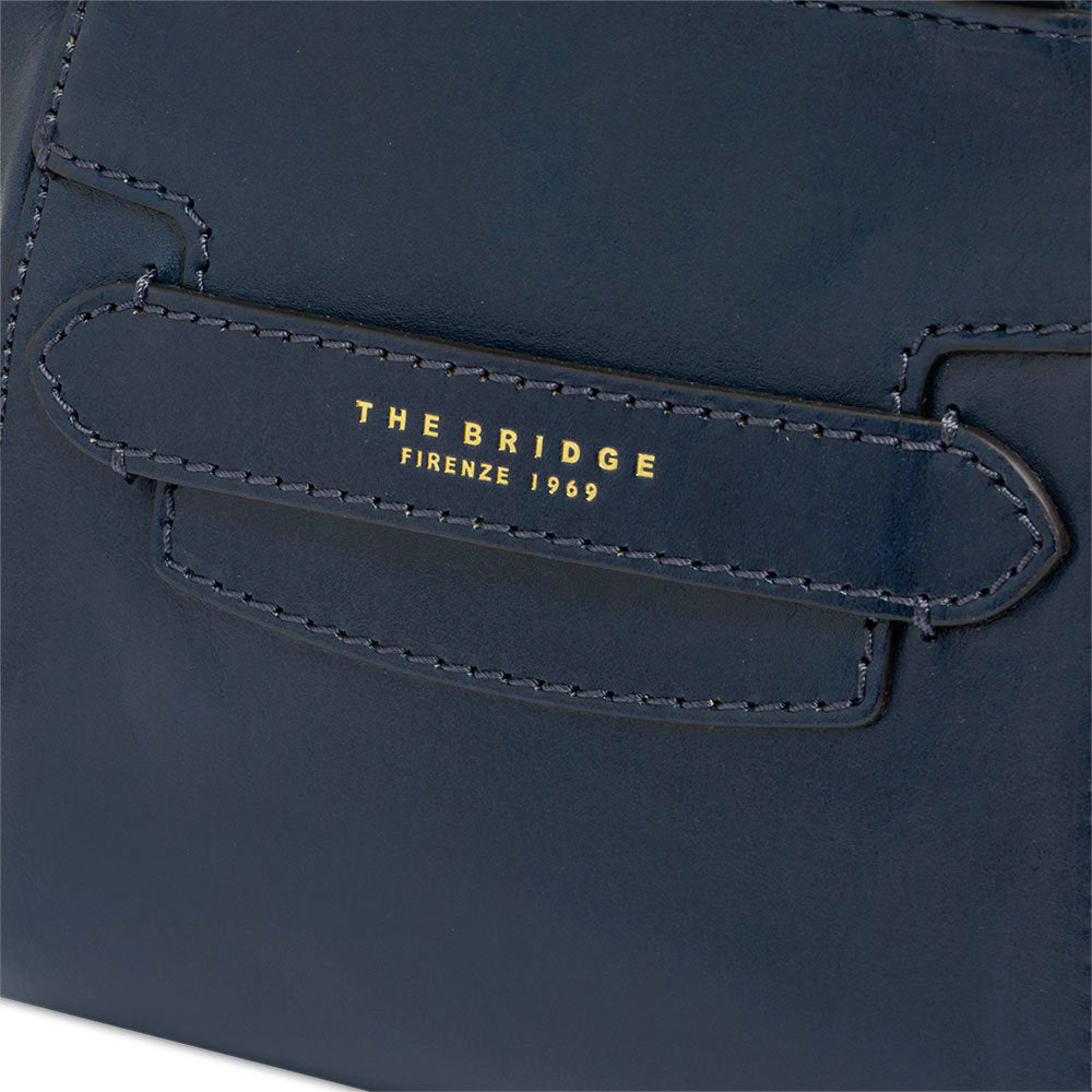 Borsa Donna a Mano THE BRIDGE linea Lucrezia in Pelle Blu Notte