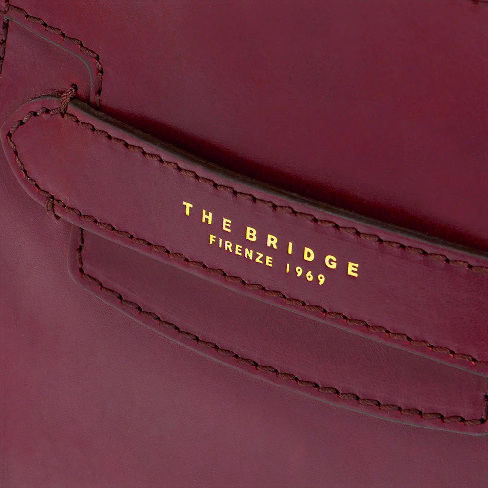 Borsa Donna a Mano THE BRIDGE linea Lucrezia in Pelle Rosso Barolo