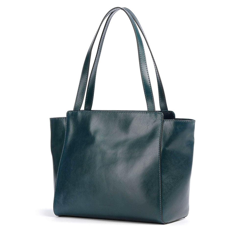 Shopping Bag Donna THE BRIDGE linea Lucrezia in Pelle Blu Pavone