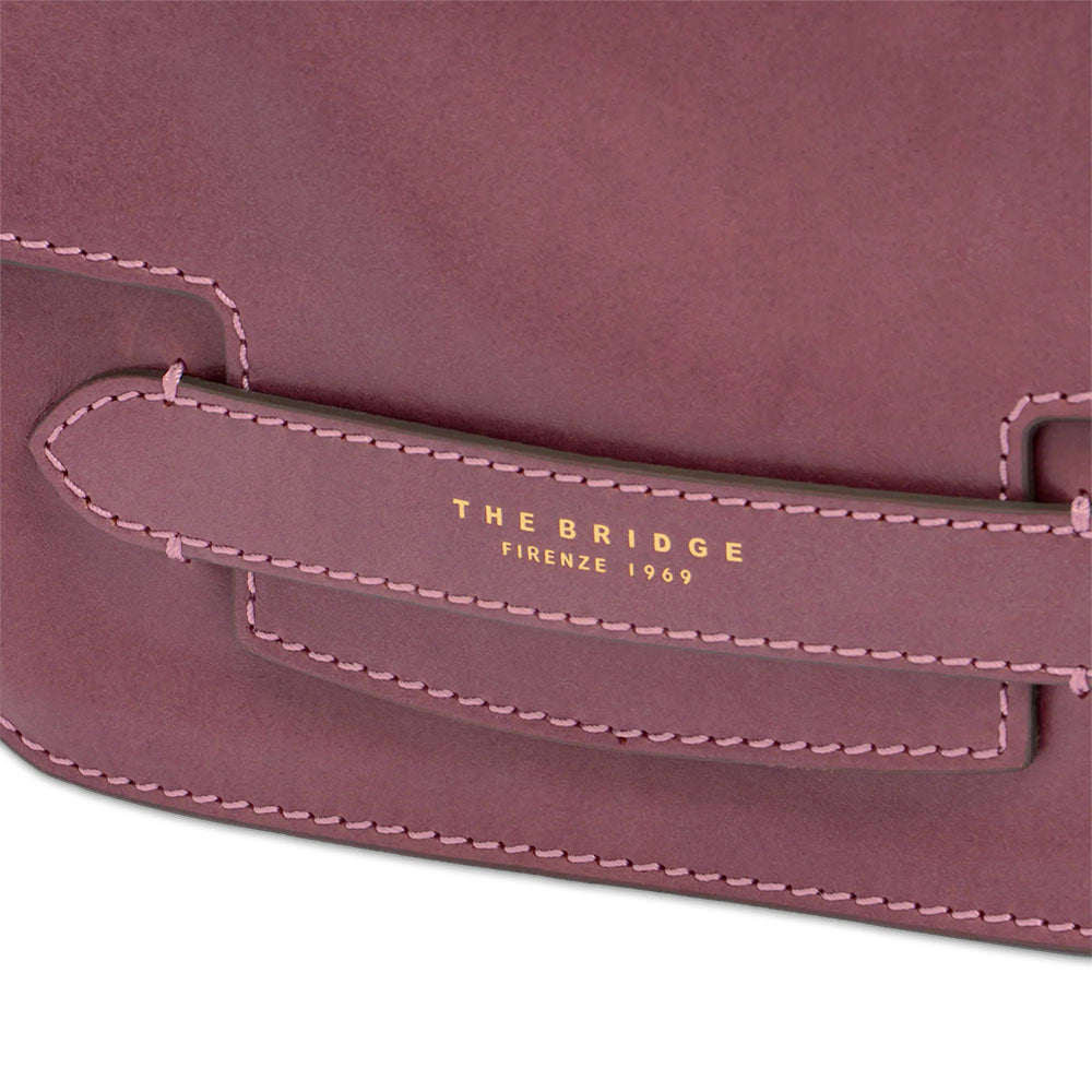 Borsa Donna a Tracolla Media THE BRIDGE linea Lucrezia in Pelle Viola Orchidea